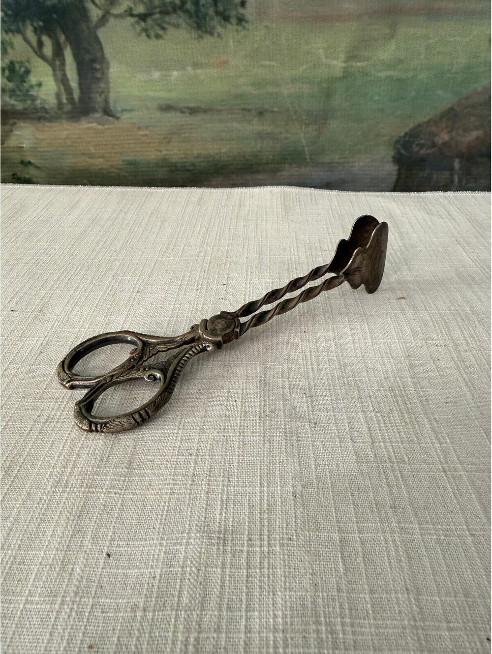 Antique Style Metal Scissor Tongs